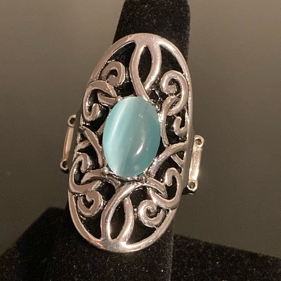 paparazzi Jewelry - Paparazzi Silver Ring with Blue Stone